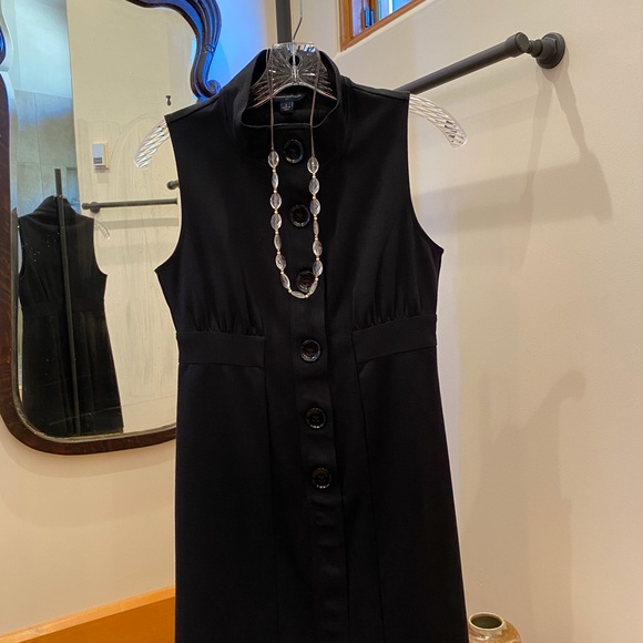 White House Black Market Sleeveless Dress Black 2 - Picture 2 of 12